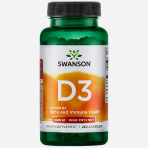 High Potency Vitamine D-3 1000IU 250 capsules Vitamines en supplementen