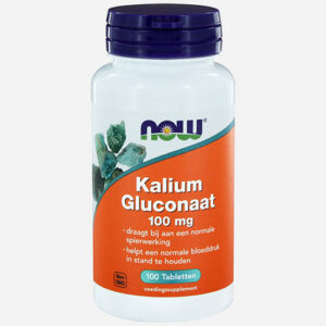 Kalium Gluconaat (potassium gluconate) 100 tabletten Vitamines en supplementen